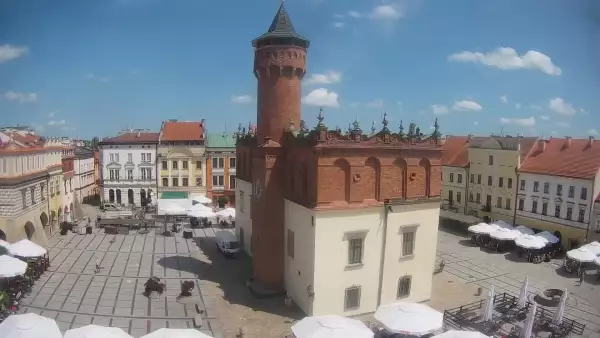 Obraz na centrum Starego Miasta w Tarnowie na żywo