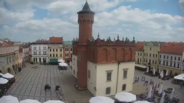 Obraz na centrum Starego Miasta w Tarnowie na żywo