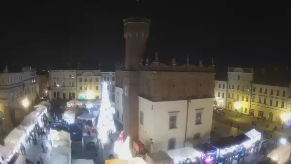 Obraz na centrum Starego Miasta w Tarnowie na żywo