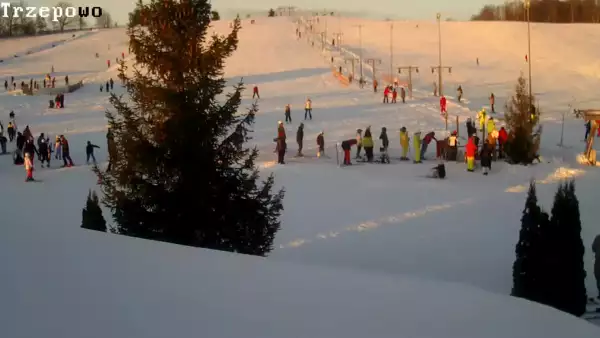 Kamera stałopozycyjna prezentuje widok na orczyk w miejscowości Trzepowo w województwie pomorskim