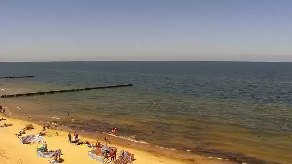 Kamera z widokiem na plażę i morze w Trzęsaczu - Powiat Gryficki