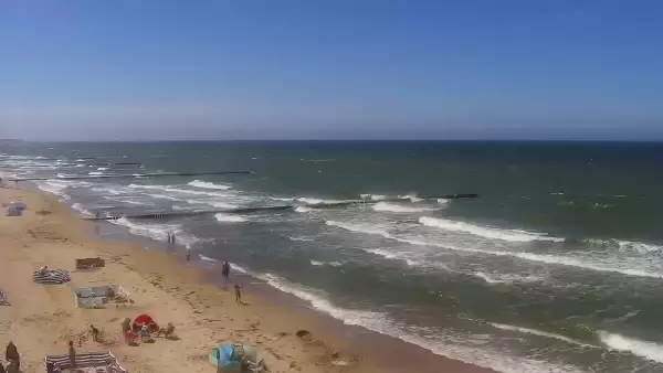 Kamera z widokiem na plażę i morze w Trzęsaczu - Powiat Gryficki