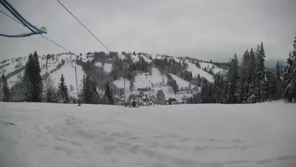 Widok z górnej części wyciągu U Jędrola