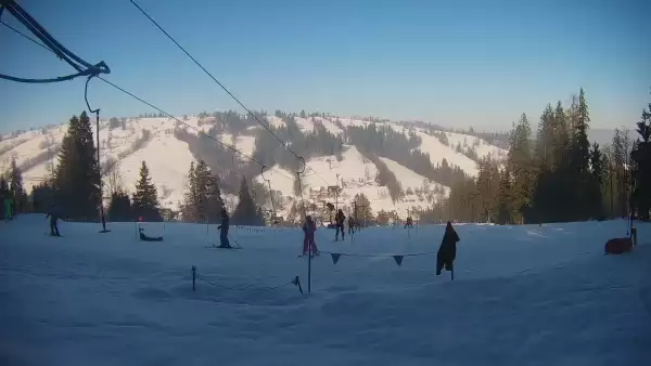 Widok z górnej części wyciągu U Jędrola