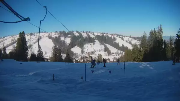 Widok z górnej części wyciągu U Jędrola