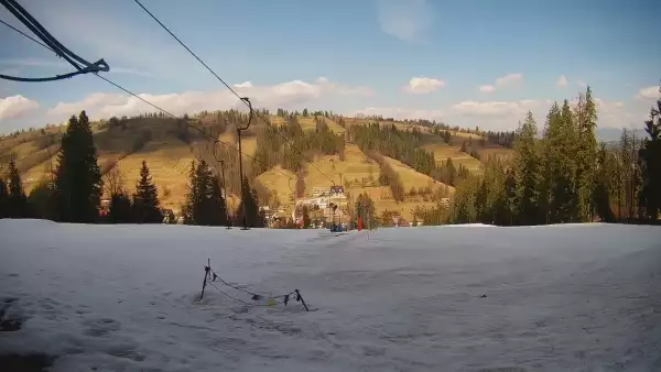 Widok z górnej części wyciągu U Jędrola