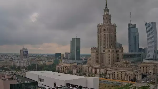 Obraz na Pałac Kultury i Nauki w Warszawie na żywo