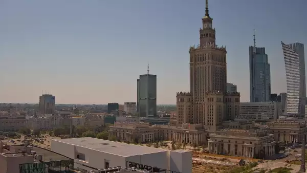 Obraz na Pałac Kultury i Nauki w Warszawie na żywo