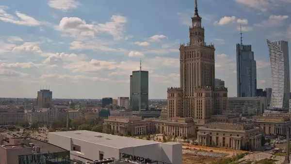 Obraz na Pałac Kultury i Nauki w Warszawie na żywo