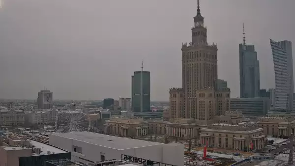 Obraz na Pałac Kultury i Nauki w Warszawie na żywo