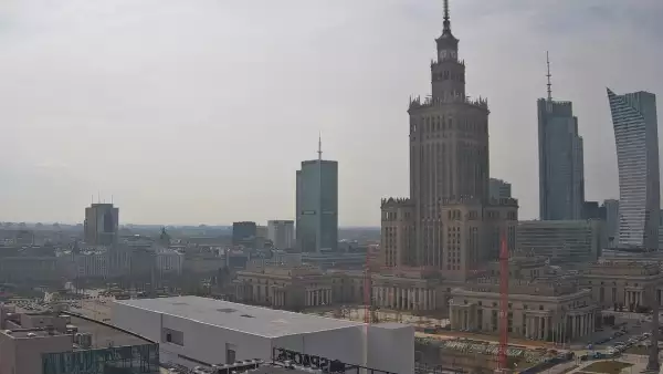 Obraz na Pałac Kultury i Nauki w Warszawie na żywo