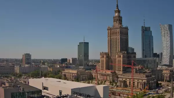 Obraz na Pałac Kultury i Nauki w Warszawie na żywo
