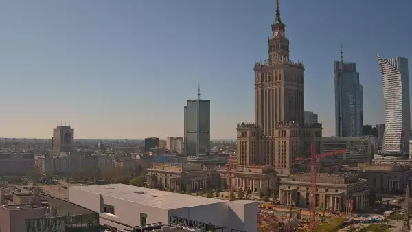 Obraz na Pałac Kultury i Nauki w Warszawie na żywo
