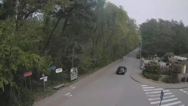 Ujęcie na część deptaka w Wiciu nad morzem