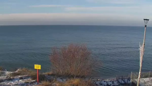 Łazy - widok na plażę w obrotowej kamery