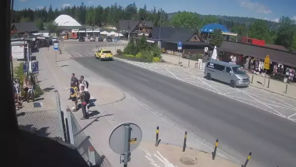 Widok na Wielką Krokiew z góry rozbiegu