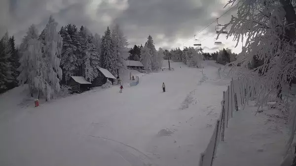 Widok na trasę narciarską Wierchomla szałas