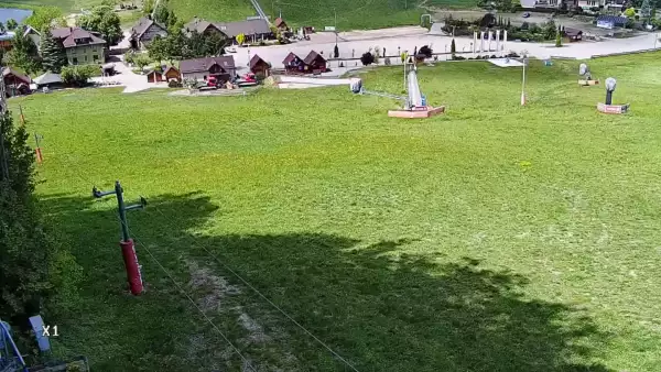 Widok ze stacji narciarskiej Koszałkowo w Wieżycy