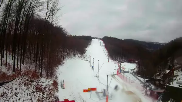 WISŁA HOTEL STOK - widok na dolną trasę