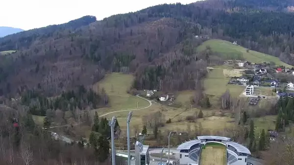 Widok ze skoczni Adama Małysza w Malince - KAMERA LIVE