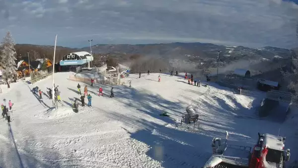 WISŁA SOSZÓW - widok na trasę narciarską