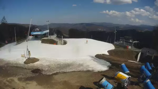 WISŁA SOSZÓW - widok na trasę narciarską