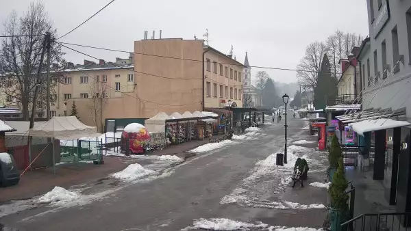Widok z Kamery na deptak w WIŚLE na żywo