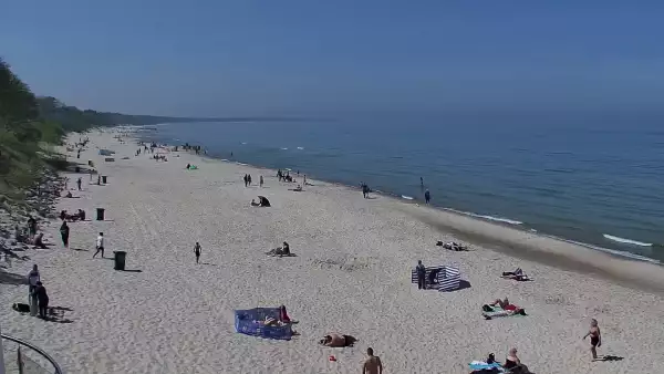 Kamera w Kołobrzegu z widokiem na plażę