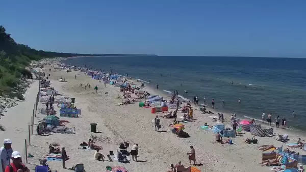 Kamera w Kołobrzegu z widokiem na plażę