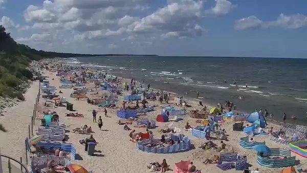 Kamera w Kołobrzegu z widokiem na plażę