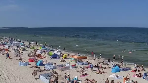 Kamera w Kołobrzegu z widokiem na plażę