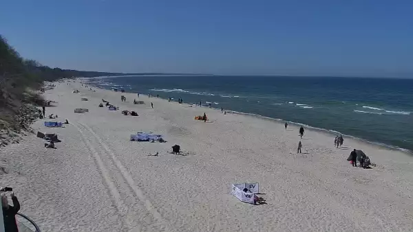 Kamera w Kołobrzegu z widokiem na plażę