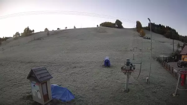 Widok na stok narciarski Wojtek w Zawoi