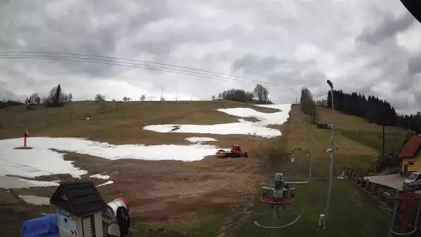 Widok na stok narciarski Wojtek w Zawoi