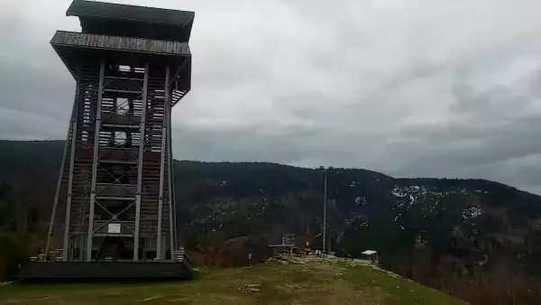 Mosorny Groń - widok z kamery na stok