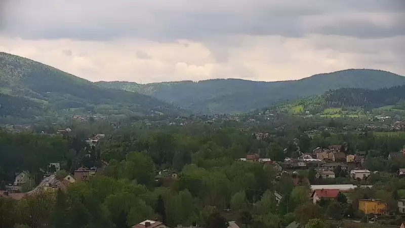 Widok na centrum miasta Andrychowa