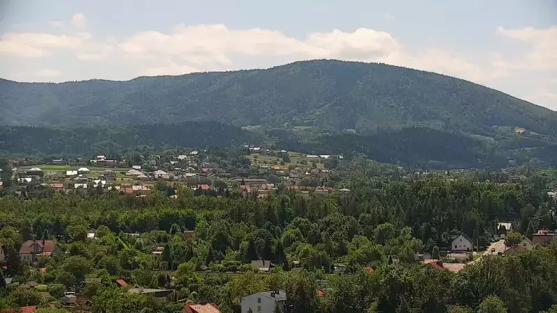 Widok na centrum miasta Andrychowa