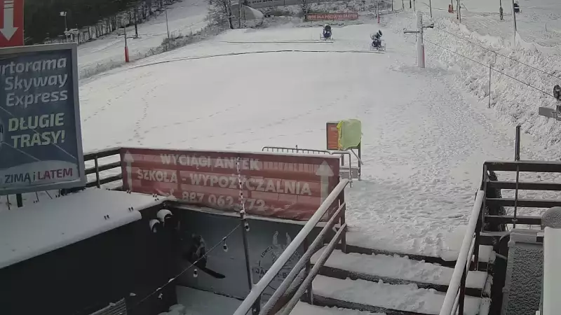 Widok na orczyk ANTKI w kompleksie narciarskim Zieleniec Sport Arena