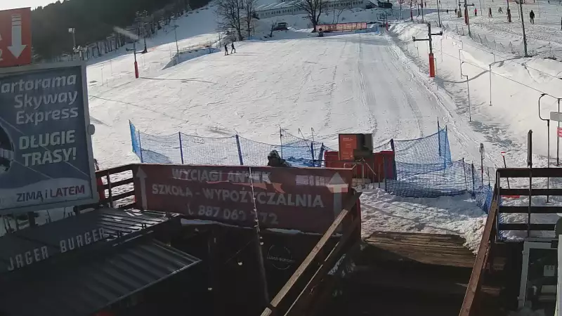 Widok na orczyk ANTKI w kompleksie narciarskim Zieleniec Sport Arena