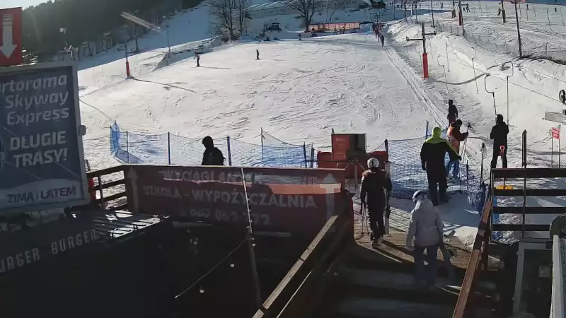 Widok na orczyk ANTKI w kompleksie narciarskim Zieleniec Sport Arena