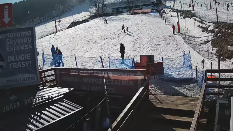 Widok na orczyk ANTKI w kompleksie narciarskim Zieleniec Sport Arena