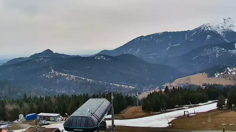 Obraz na żywo z górnej stacji ośrodka narciarskiego Bachledka Ski&Fun.