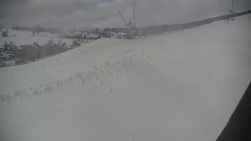 Widok na trasy narciarskie na Słowacji. Online prosto z ośrodka Bachledka