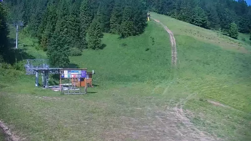Widok na trasy narciarskie na Słowacji. Online prosto z ośrodka Bachledka - Jezersko