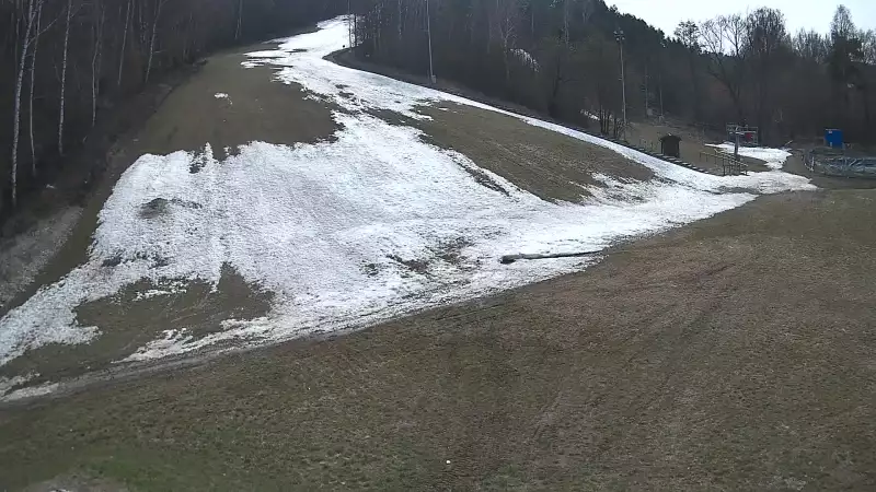 Biała Góra stok w Justynówce widok z kamery na orczyk NOWOŚĆ