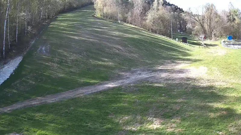 Biała Góra stok w Justynówce widok z kamery na orczyk NOWOŚĆ