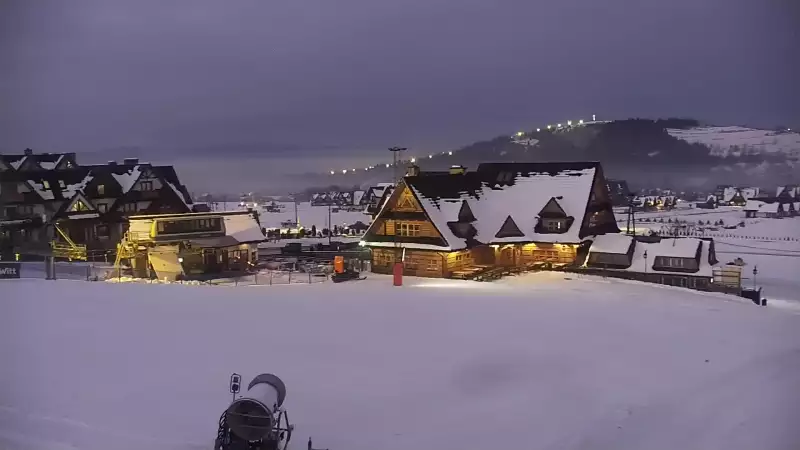 Widok z Kamery na stok KANIÓWKA w Białce Tatrzańskiej