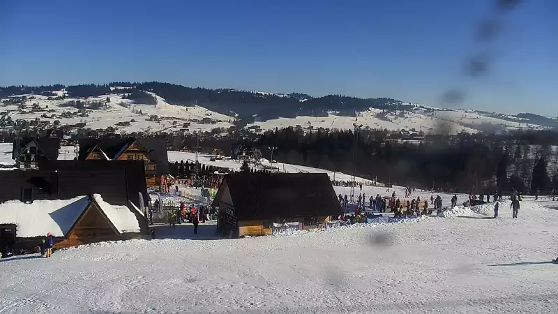 Widok z Kamery na stok KANIÓWKA w Białce Tatrzańskiej