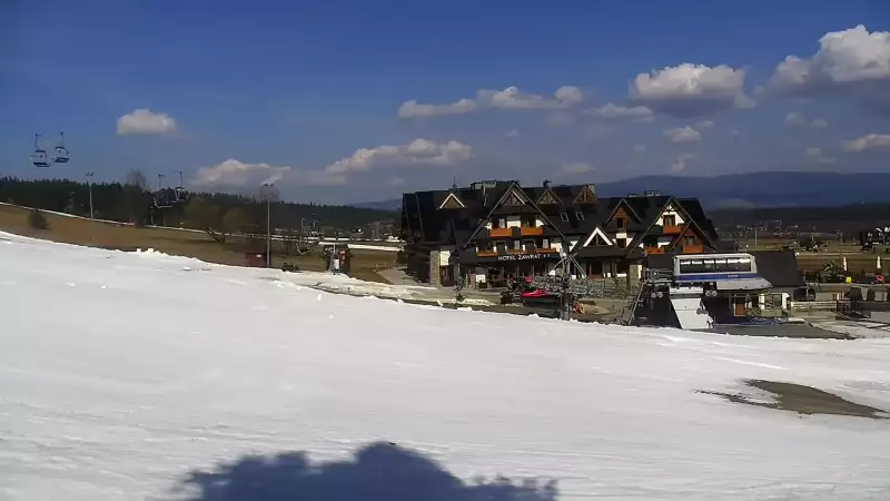 Widok z Kamery na stok KANIÓWKA w Białce Tatrzańskiej