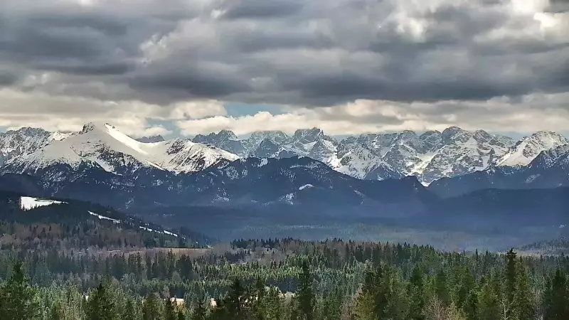 Panorama Tatr z Bukowiny Tatrzańskiej